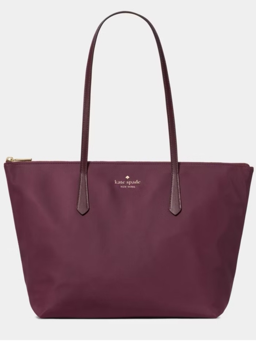 Kate Spade Kitt Nylon Medium Tote Bag Deep Cherry